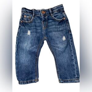 ZARA Baby Jeans Drawstring Denim Blue Size Infant Babies 18 - 24 months 92 cm